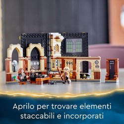 LEGO Harry Potter Lezione di Difesa a Hogwarts, Libro di Magia, Regalo da Collezione con il Professor Moody, Giochi Playbook Por