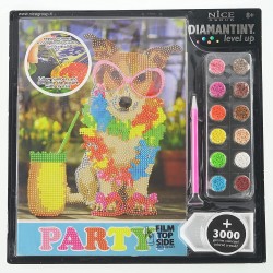 Nice Group - Diamantiny, Level Up - Creative Art, Diamond Painting Kit crea il mosaico, PETS, Cane aperitivo - NICE96103