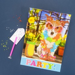 Nice Group - Diamantiny, Level Up - Creative Art, Diamond Painting Kit crea il mosaico, PETS, Cane aperitivo - NICE96103