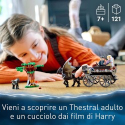 LEGO Harry Potter Thestral e Carrozza di Hogwarts, Set con Cavallo Giocattolo Alato e 2 Minifigure, Giochi per Bambini dai 7 Ann