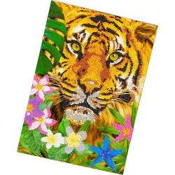 Nice Group - Diamantiny Level Up - Creative Art, Diamond Painting Kit crea il mosaico, WILD, Tigre - NICE96202