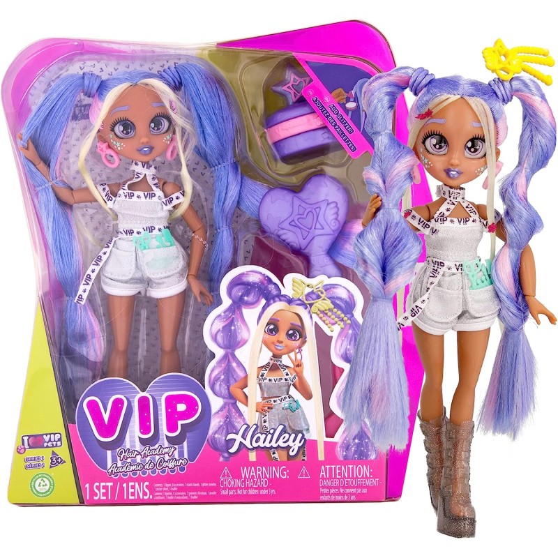 VIP Pets Fashion Hailey Bambola Fashion La Bambola Fashion con i Capelli più Lunghi da Pettinare Come una vera Hairstylist