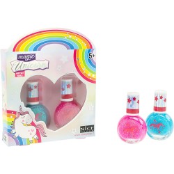 Nice Group - Magic Gift Set, 1 Scatolina Make Up Stile Unicorno, 1 Kit per Unghie - NICE16007