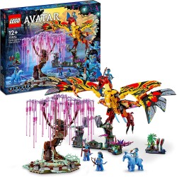 LEGO 75574 - Avatar Toruk Makto e l’Albero delle Anime, Modellino da Costruire di Pandora con Elementi Fluorescenti, Minifigure,