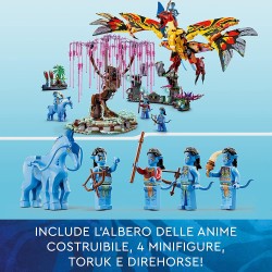 LEGO 75574 - Avatar Toruk Makto e l’Albero delle Anime, Modellino da Costruire di Pandora con Elementi Fluorescenti, Minifigure,