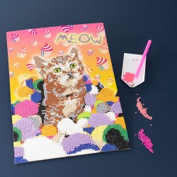 Nice Group - Diamantiny Creative Art, Diamond Painting Kit crea il mosaico, PETS, Meow - NICE96101