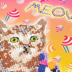 Nice Group - Diamantiny Creative Art, Diamond Painting Kit crea il mosaico, PETS, Meow - NICE96101