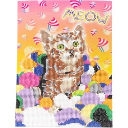 Nice Group - Diamantiny Creative Art, Diamond Painting Kit crea il mosaico, PETS, Meow - NICE96101