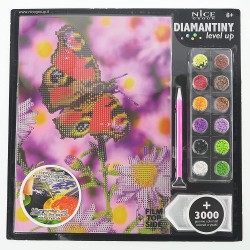 Nice Group - Diamantiny Level Up - Creative Art, Diamond Painting Kit crea il mosaico, WILD, Farfalla - NICE96203