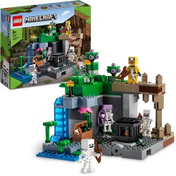 LEGO 21189 - Minecraft Le Segrete dello Scheletro con Mob e Personaggi, Accessori Piccone e Balestra Giocattolo - LG21189