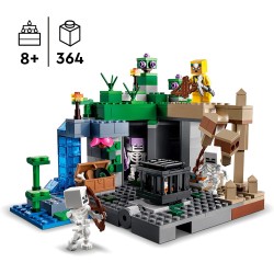 LEGO 21189 - Minecraft Le Segrete dello Scheletro con Mob e Personaggi, Accessori Piccone e Balestra Giocattolo - LG21189