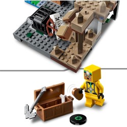 LEGO 21189 - Minecraft Le Segrete dello Scheletro con Mob e Personaggi, Accessori Piccone e Balestra Giocattolo - LG21189