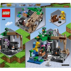 LEGO 21189 - Minecraft Le Segrete dello Scheletro con Mob e Personaggi, Accessori Piccone e Balestra Giocattolo - LG21189