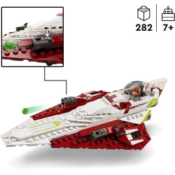 LEGO 75333 - Star Wars Jedi Starfighter di Obi-Wan Kenobi, Set l Attacco dei Cloni con Droide, Minifigure Taun We con Spada Lase