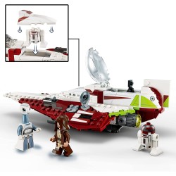 LEGO 75333 - Star Wars Jedi Starfighter di Obi-Wan Kenobi, Set l Attacco dei Cloni con Droide, Minifigure Taun We con Spada Lase