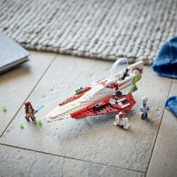 LEGO 75333 - Star Wars Jedi Starfighter di Obi-Wan Kenobi, Set l Attacco dei Cloni con Droide, Minifigure Taun We con Spada Lase