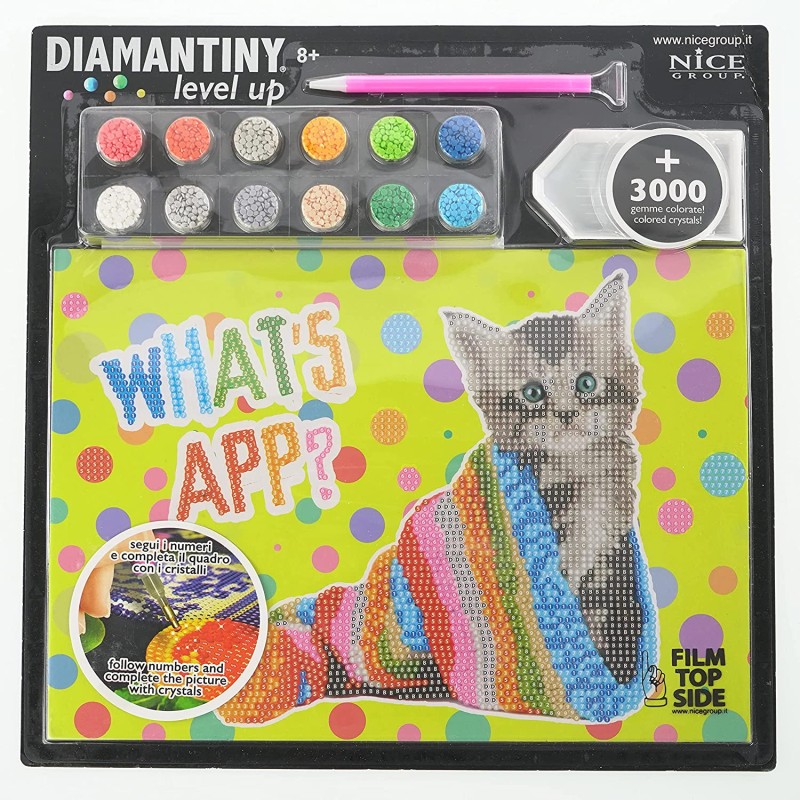 Nice Group - Diamantiny Level Up - Creative Art, Diamond Painting Kit crea il mosaico, PETS, Whats app -  NICE96108