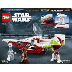 LEGO 75333 - Star Wars Jedi Starfighter di Obi-Wan Kenobi, Set l Attacco dei Cloni con Droide, Minifigure Taun We con Spada Lase