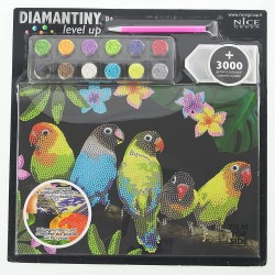 Nice Group - Diamantiny Level Up - Creative Art, Diamond Painting Kit crea il mosaico, WILD, Uccellini - NICE96210