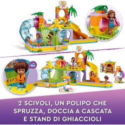 LEGO Friends Parco Acquatico, Set con Piscina con Scivolo, Gioco Estivo con Mini Bamboline, Idea Regalo, Giochi per Bambini dai 