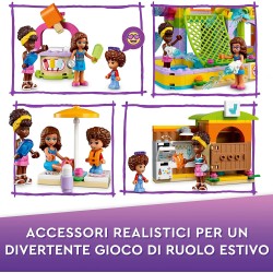 LEGO Friends Parco Acquatico, Set con Piscina con Scivolo, Gioco Estivo con Mini Bamboline, Idea Regalo, Giochi per Bambini dai 