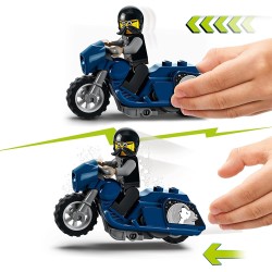 LEGO City Stuntz Stunt Bike da Touring, Moto Giocattolo Carica e Vai con Minifigure, Giochi per Bambini dai 5 Anni in su, Ottima