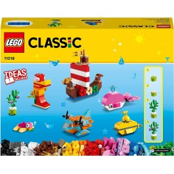 LEGO Classic Divertimento Creativo sull’Oceano, Giocattoli Creativi per Bambini dai 4 Anni in su, Idee Regalo, Mattoncini da Cos