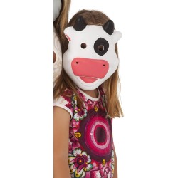 Rubies - Maschera da Mucca in Eva per bambini, Bianco, Taglia unica S5095