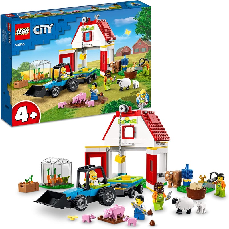 LEGO City il Fienile e Animali da Fattoria, Set con Trattore Giocattolo, Idea Regalo Educativa, Giochi per Bambini dai 4 Anni in