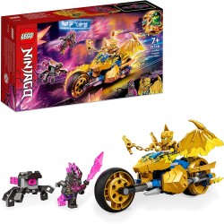 LEGO Ninjago Moto Drago d’Oro di Jay, Set Serie TV Crystallized con Minifigure Vengestone, Veicolo Giocattolo, Giochi per Bambin