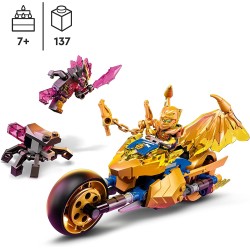 LEGO Ninjago Moto Drago d’Oro di Jay, Set Serie TV Crystallized con Minifigure Vengestone, Veicolo Giocattolo, Giochi per Bambin