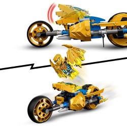 LEGO Ninjago Moto Drago d’Oro di Jay, Set Serie TV Crystallized con Minifigure Vengestone, Veicolo Giocattolo, Giochi per Bambin