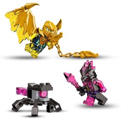 LEGO Ninjago Moto Drago d’Oro di Jay, Set Serie TV Crystallized con Minifigure Vengestone, Veicolo Giocattolo, Giochi per Bambin