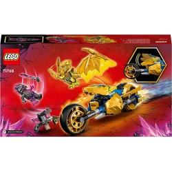 LEGO Ninjago Moto Drago d’Oro di Jay, Set Serie TV Crystallized con Minifigure Vengestone, Veicolo Giocattolo, Giochi per Bambin