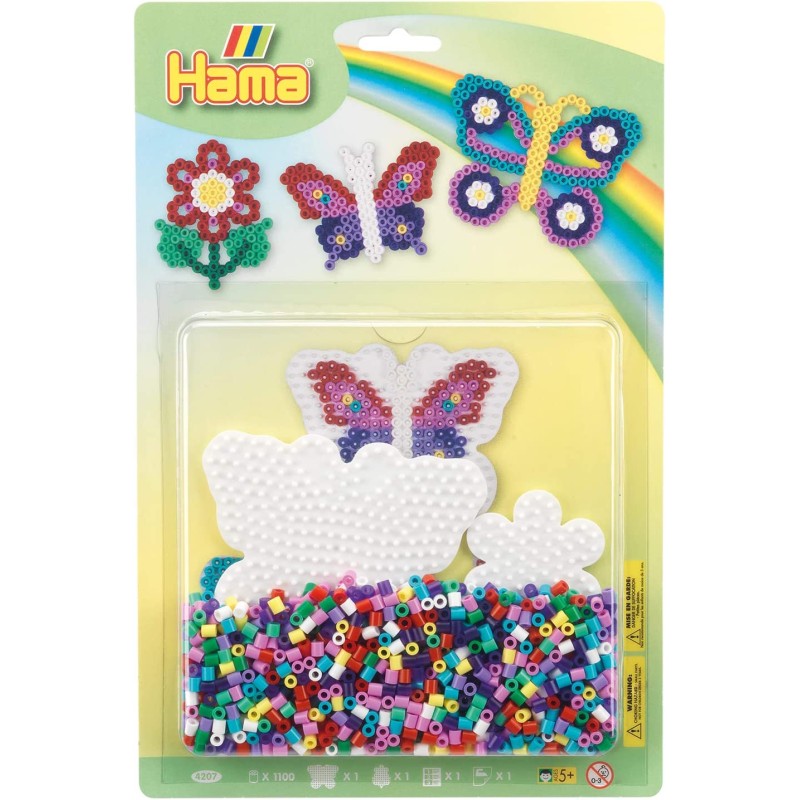 Hama - Butterfly - Confezione di blister grande, multicolore - AMA4207