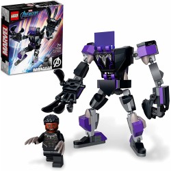 LEGO Marvel Armatura Mech Black Panther, Mattoncini Creativi con Action Figure Avengers, Giochi per Bambini dai 7 Anni, 76204