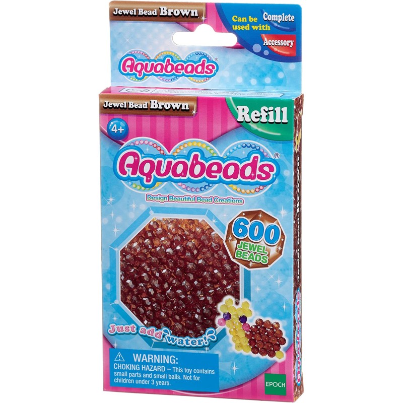 Aquabeads - Jewel Beads Brown, Perle 600 - AQU32738