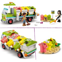 LEGO Friends Camion Riciclaggio Rifiuti, con Mini Bambolina Emma, Set Costruzioni Nettezza Urbana Giocattolo, Giochi per Bambini