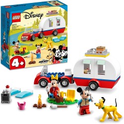 LEGO Disney Topolino e Amici Vacanza in Campeggio con Topolino e Minnie, con Pluto, Macchina e Camper Giocattolo, Giochi per Bam