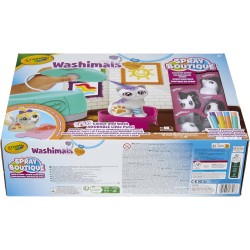 CRAYOLA Wahimals Pets - Spray Boutique, Set attività Colora Lava Ricolora con 4 Cuccioli, Ambientazione Toletta e Aerografo a Ba