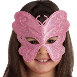 Carnival Toys - Maschera Farfalla Bimba in Tessuto Metallizzato, colori assortiti, in busta, 01791