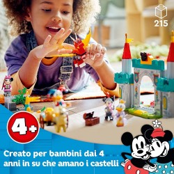 LEGO Disney Topolino e Amici Topolino e i suoi Amici Paladini del Castello, con Cavallo e Drago Giocattolo, Giochi per Bambini d