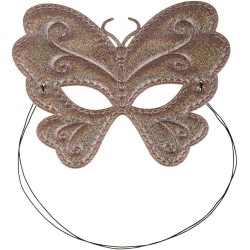 Carnival Toys - Maschera Farfalla Bimba in Tessuto Metallizzato, colori assortiti, in busta, 01791