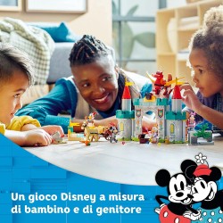 LEGO Disney Topolino e Amici Topolino e i suoi Amici Paladini del Castello, con Cavallo e Drago Giocattolo, Giochi per Bambini d