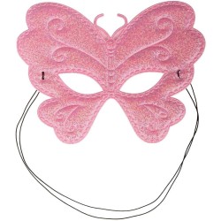 Carnival Toys - Maschera Farfalla Bimba in Tessuto Metallizzato, colori assortiti, in busta, 01791