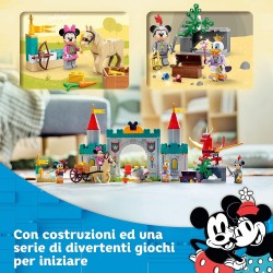 LEGO Disney Topolino e Amici Topolino e i suoi Amici Paladini del Castello, con Cavallo e Drago Giocattolo, Giochi per Bambini d