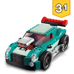 LEGO Creator 3in1 Street Racer, Macchine Giocattolo, Auto da Corsa, Giochi per Bambini dai 7 Anni in su, Set di Costruzione con 