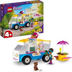 LEGO Friends Il Furgone dei Gelati, Set con Gelato, Cibo e Cane Giocattolo, con Mini Bamboline di Andrea e Roxy, Giochi per Bamb