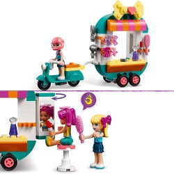 LEGO Friends Boutique di Moda Mobile, con Motorino Elettrico, Parrucchiere e Accessori per Mini Bamboline, Giochi per Bambini da