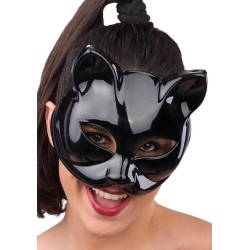 Carnival Toys - Maschera Gatto Nero in Plastica Rigida da Donna, in busta, 00798